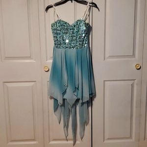 Elegant Aqua Dress